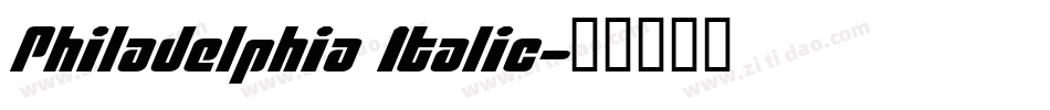 Philadelphia Italic字体转换